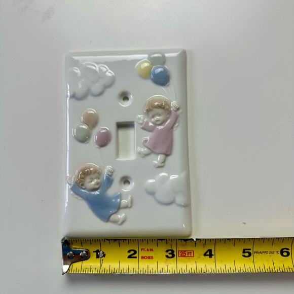 The Vallencia Collection From Roman Porcelain Pastel Kids Balloons Switch Plate - Picture 8 of 8